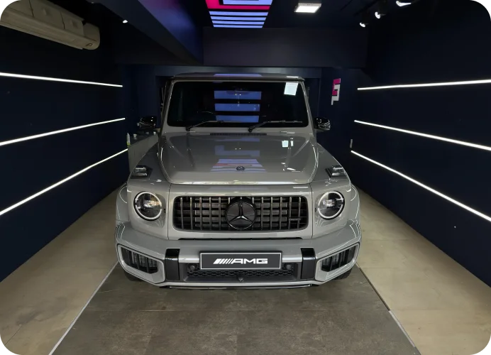 Mercedes G-Class AMG inside a detailing bay